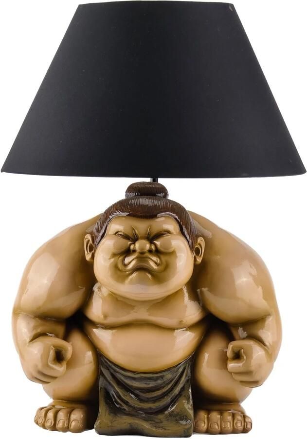 Invicta Interior Tafellamp SUMO 50 cm beige met zwarte kap 48024