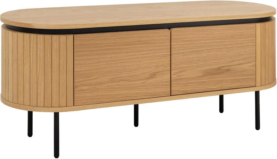 Invicta Interior TV-bord ATELIER 120 cm naturel eikenhoutlook met zwarte poten 47449