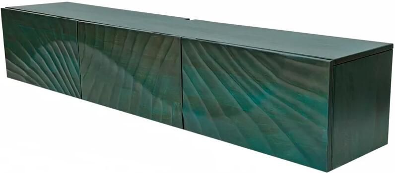 Invicta Interior TV-bord SCORPION 160 cm 3D hangend mangohout turquoise 48408