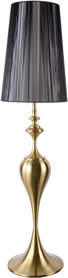 Invicta Interior Barokke vloerlamp LUCIE 160cm zwart goud geborstelde vloerlamp 41526