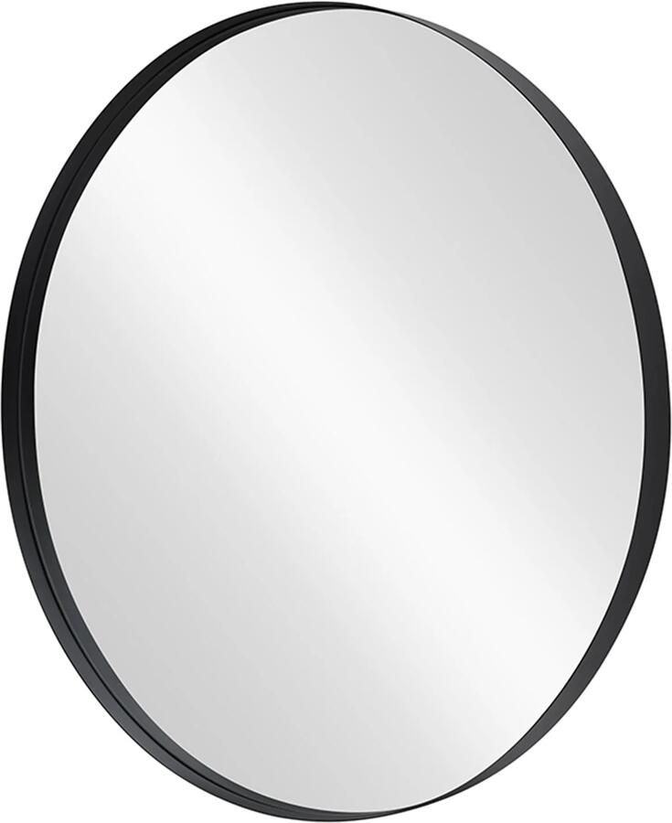 Invicta Interior Wandspiegel PORTRET 40 cm rond aluminium zwart 48242