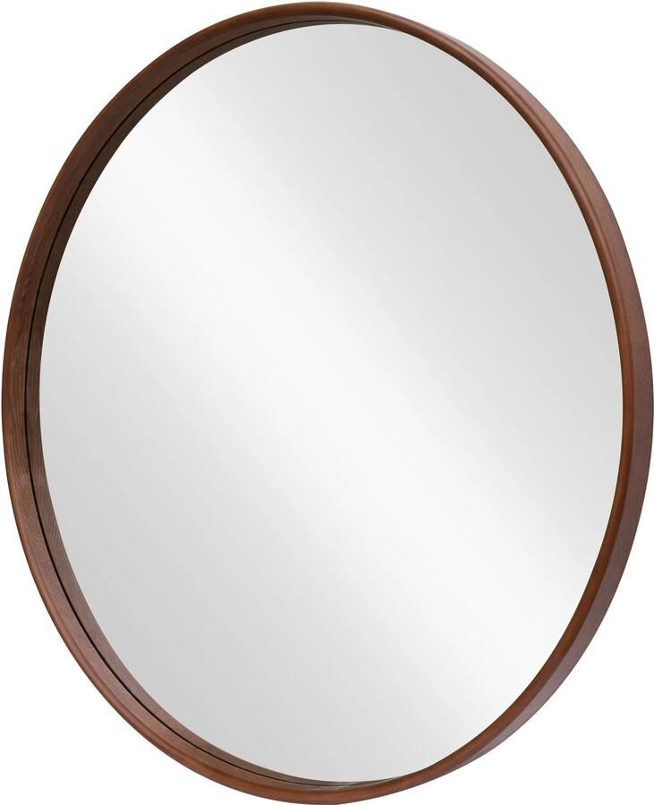 Invicta Interior Wandspiegel PORTRET 70 cm rond met walnoothouten fineer 48250