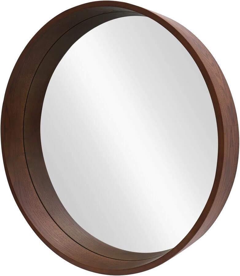 Invicta Interior Wandspiegel PORTRET 70 cm rond met walnoothouten fineer 48256