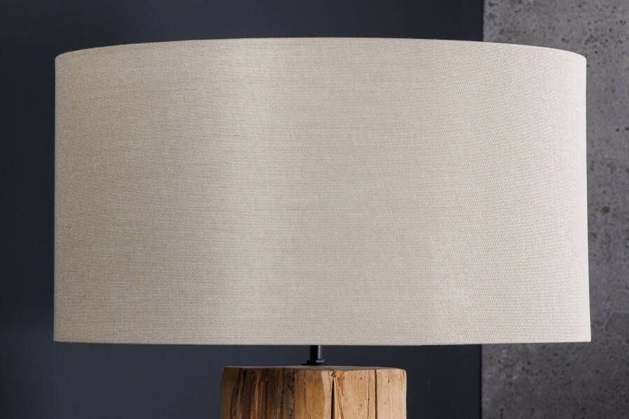 Invicta Interior Ronde lampenkap van linnen 40x22x40 cm beige voor tafellamp 42004-2