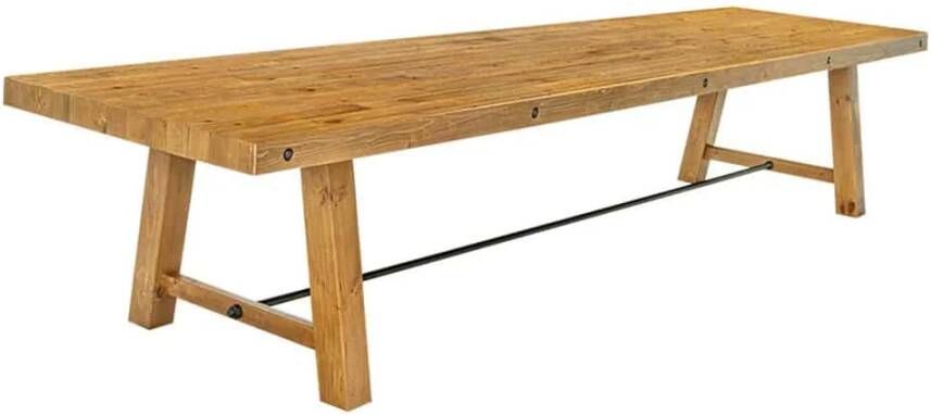 Invicta Interior Massieve eettafel FINCA 400cm vintage bruin gerecycled grenenhout 44705