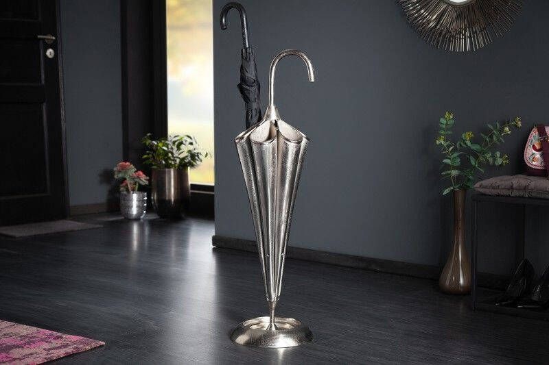 Invicta Interior Elegante paraplubak UMBRELLA 91cm zilver aluminium voor 6 parasols 40907