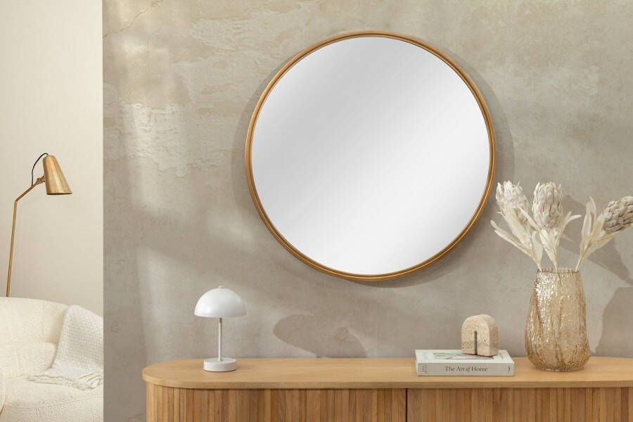 Invicta Interior Ronde wandspiegel PORTRAIT 80cm goud IJzer Handgemaakt 46097