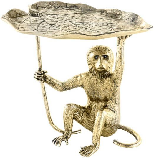 Invicta Interior Side table WILDLIFE MONKEY 55cm antique goud 44835