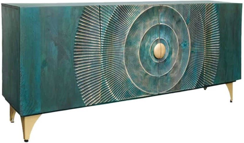 Invicta Interior Sideboard GOLDEN SUNSET 180cm 3D turquoise 45643