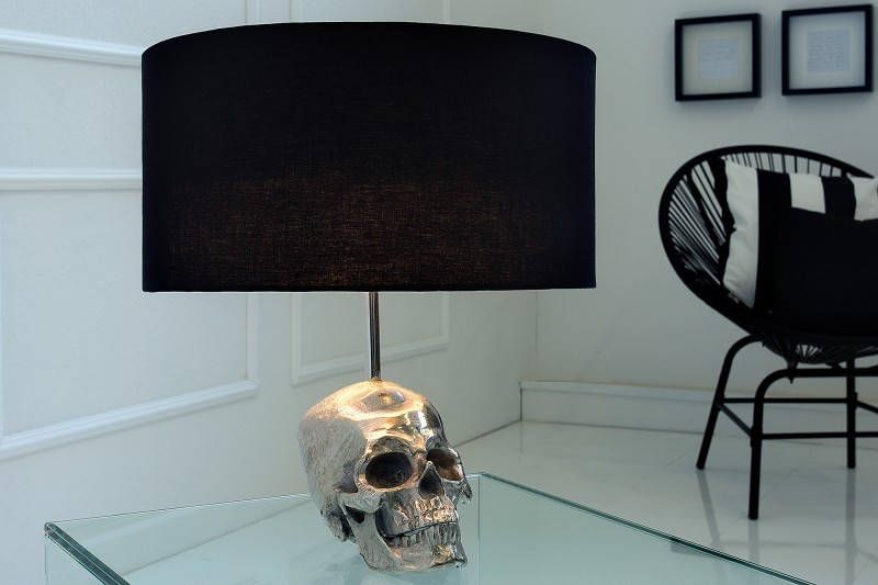 Invicta Interior Extravagante tafellamp SKULL 44cm zwarte schedel tafellamp 38320