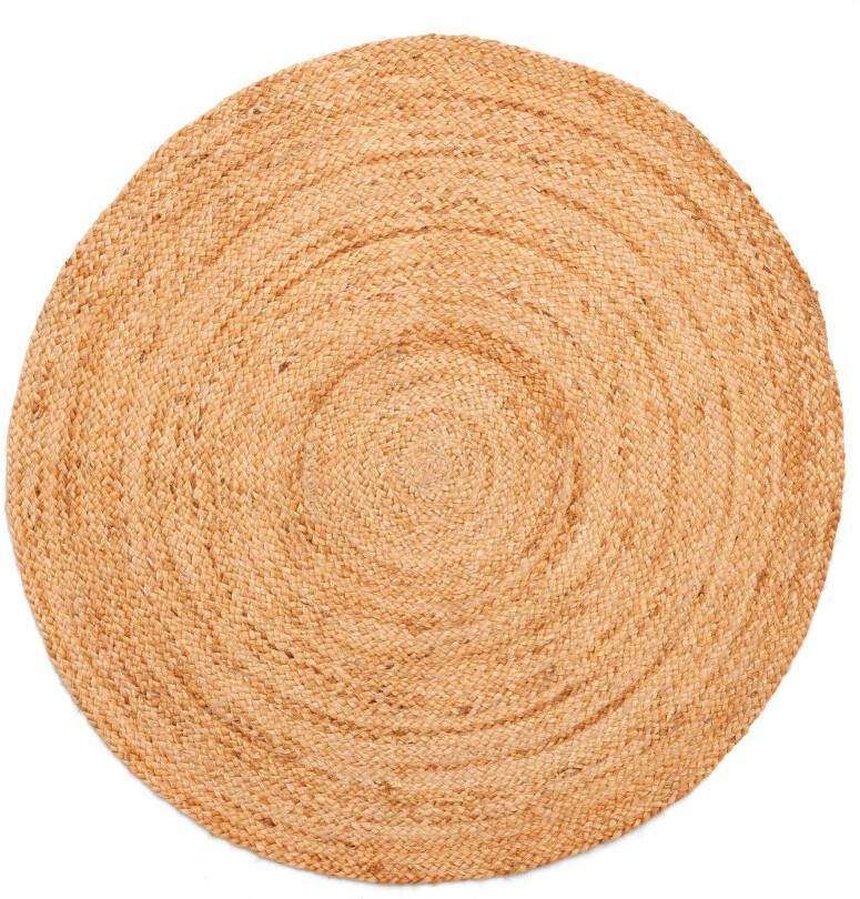 Invicta Interior Rond vloerkleed PURE NATURE 150cm Jute handgeweven platgeweven 44434