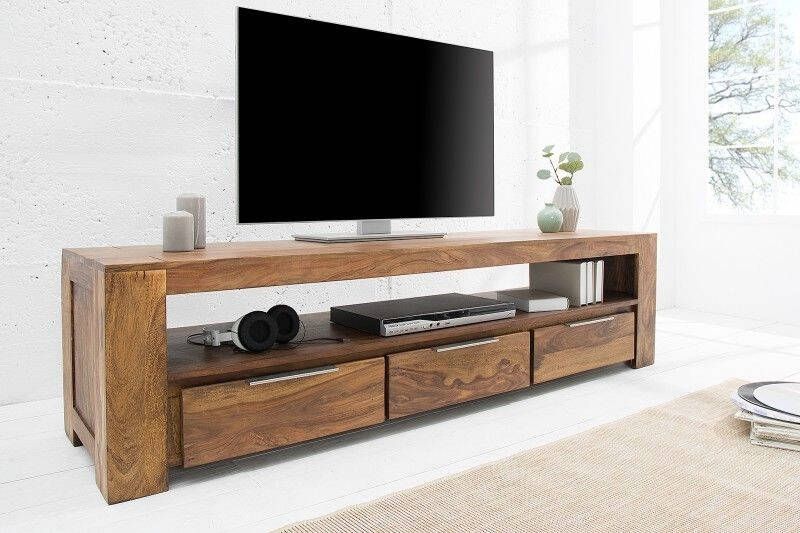 Invicta Interior Massief tv-meubel MAKASSAR 170 cm dressoir met sheesham steenafwerking en drie lades 38111
