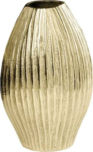 Invicta Interior Moderne vaas ELEGANCE 35cm Goud Antiek Metaal Gehamerd Design 44838