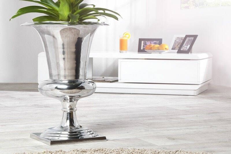 Invicta Interior Design vaas GOAL 60cm zilver plantenbak aluminium 21708