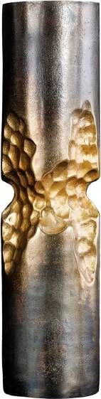 Invicta Interior Moderne vaas PRECIOUS 50cm zwart goud metaal gehamerd design 44890