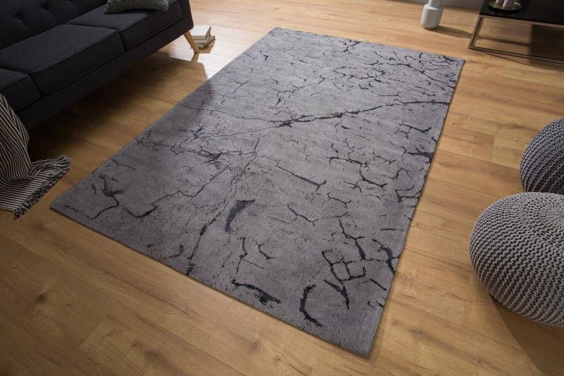 Invicta Interior Designtapijt FIRE AND EARTH 240x160cm grijs katoen 38756