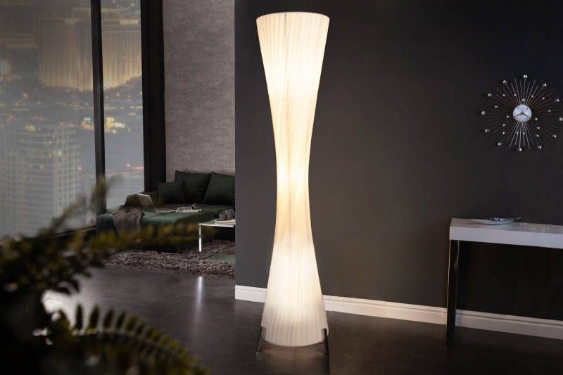 Invicta Interior Moderne design vloerlamp PARIS X 160cm witte vloerlamp 7680