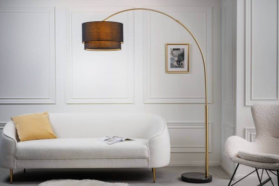 Invicta Interior Vloerlamp Lounge Deal 210cm zwart goud 42805