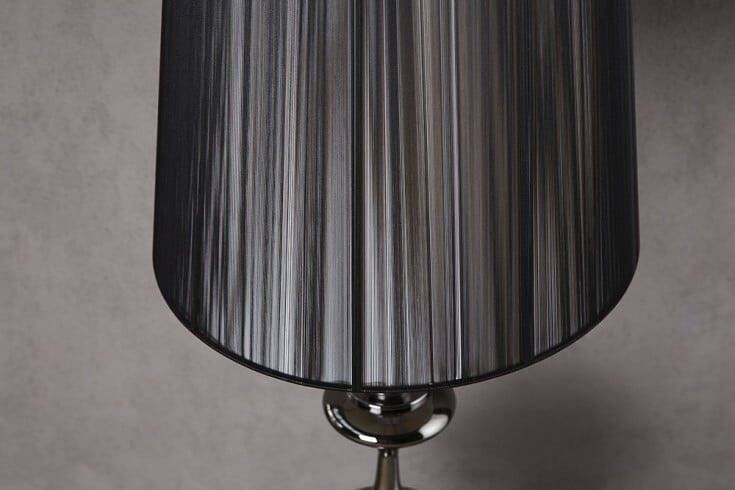 Invicta Interior Edele design vloerlamp LUCIE 160cm zwarte vloerlamp in barokstijl 20512