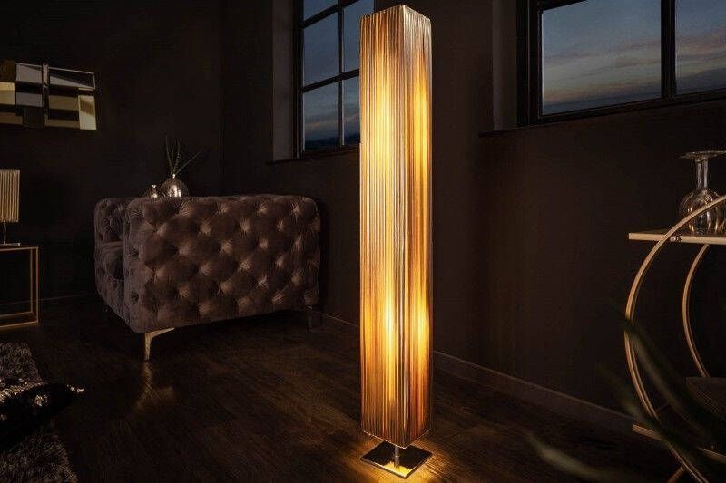 Invicta Interior Moderne design vloerlamp PARIS 120cm gouden vloerlamp 10032