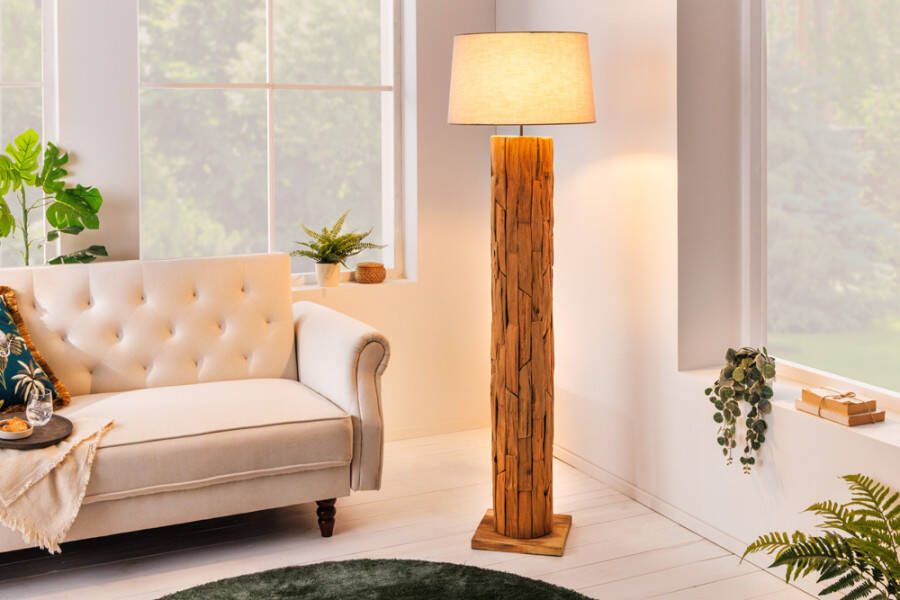 Invicta Interior Lampenkap 45x25x50cm kegelvormig linnen grijs voor staande lamp 41092