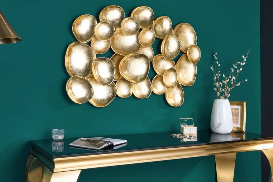 Invicta Interior Design wanddecoratie VARIATIE 100cm goud ambachtelijk metaal handgemaakt 43223