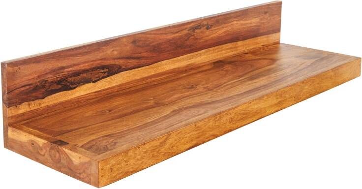 Invicta Interior Massives Wandregal MAKASSAR 80cm braun Sheeshamholz stone finish handmade 44744