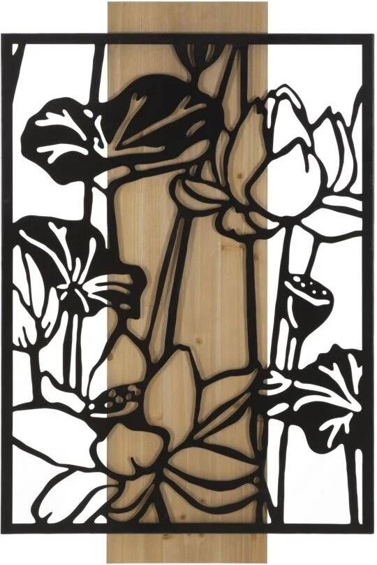 Mauro Ferretti WANDPANEEL LOTUS IJZER EN HOUT CM 60X2X90
