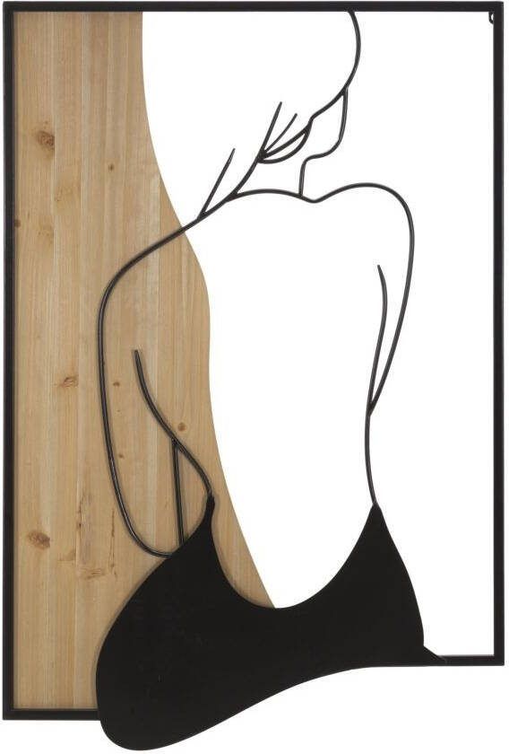 Mauro Ferretti WANDPANEEL SCHOONHEID IJZER EN HOUT 60X2X90