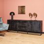 Starfurn Dressoir Denver Black 210 cm | Mangohout en staal|STF-8705 - Thumbnail 3