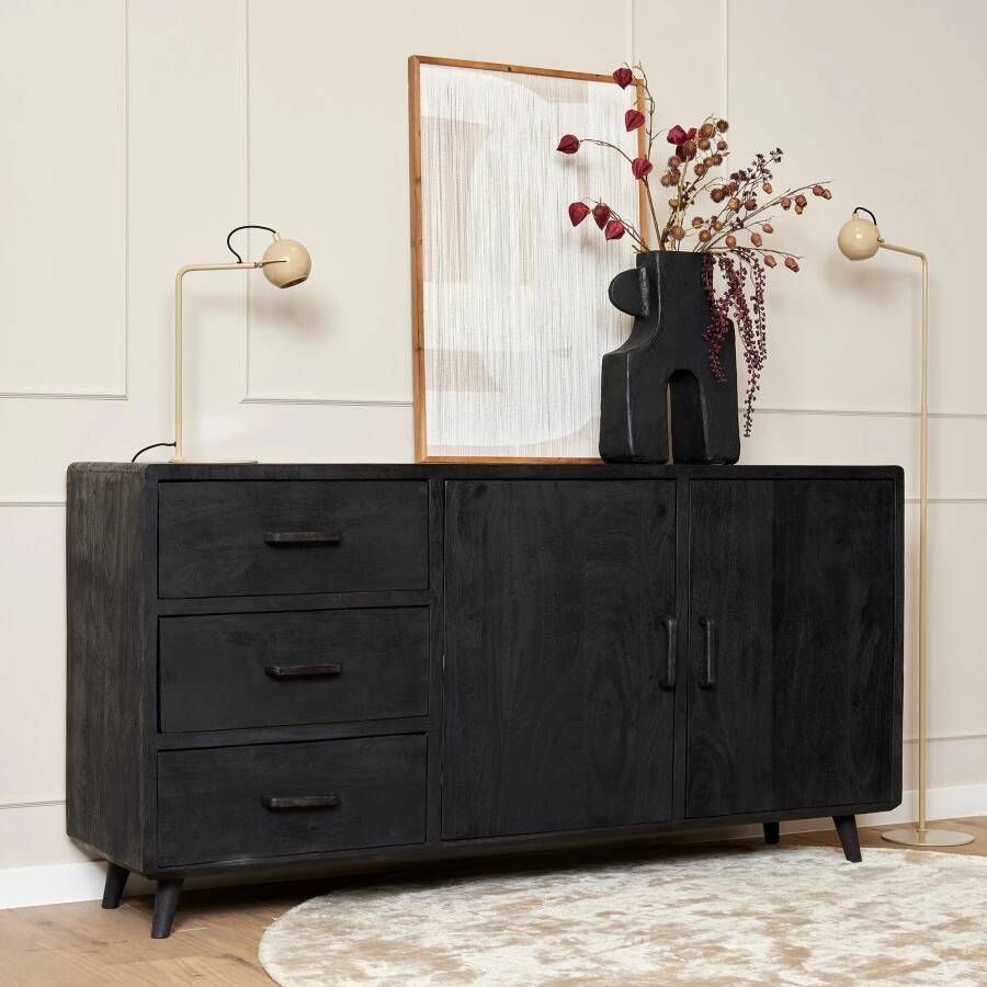 Starfurn Dressoir Omaha Black | 180 cm-STF-12555