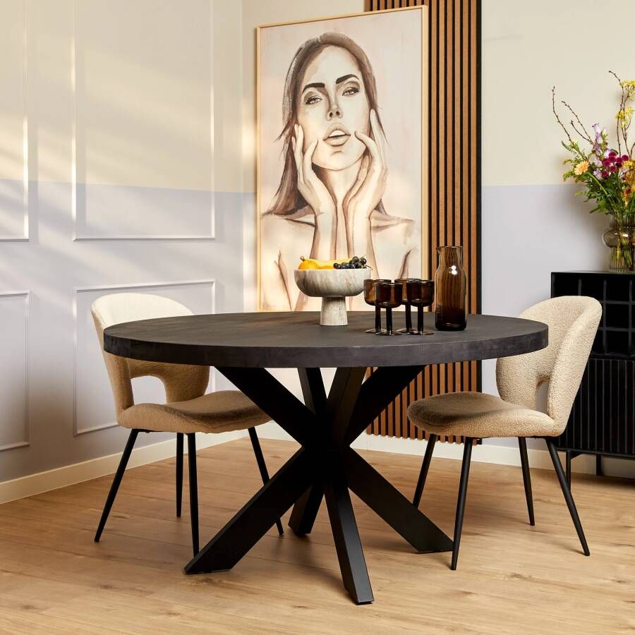 Starfurn Eetkamertafel Denver Black | Rond | 110 cm STF-514