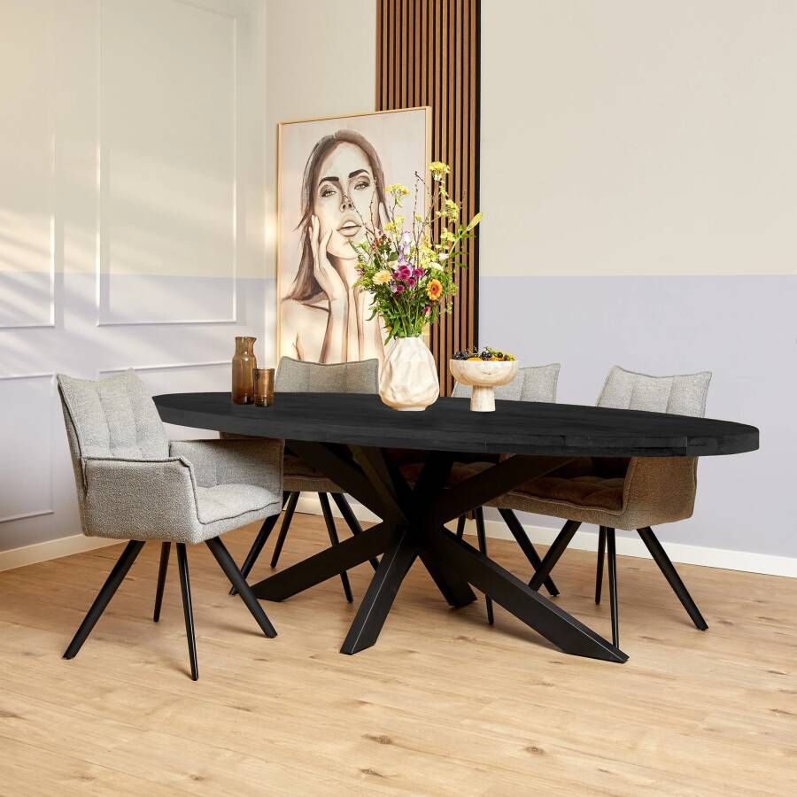 Starfurn Eettafel Denver Black | 240 cm | Ovaal-STF-523