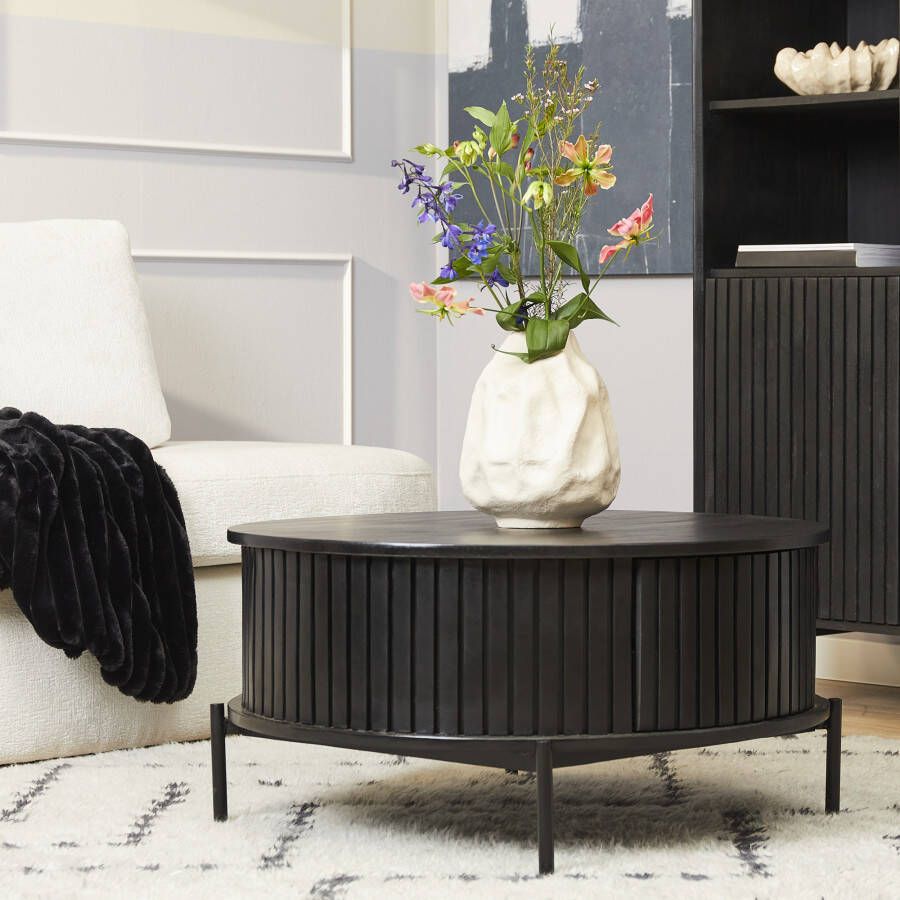 Starfurn Salontafel Madison Black | 80 cm | Rond-STF-5760
