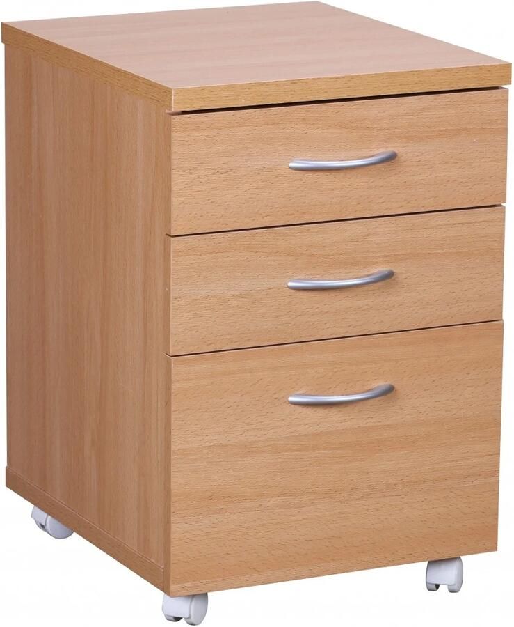 Wohnling Ladeblok OTTAWA beuk met wielen 40 cm WL1.342
