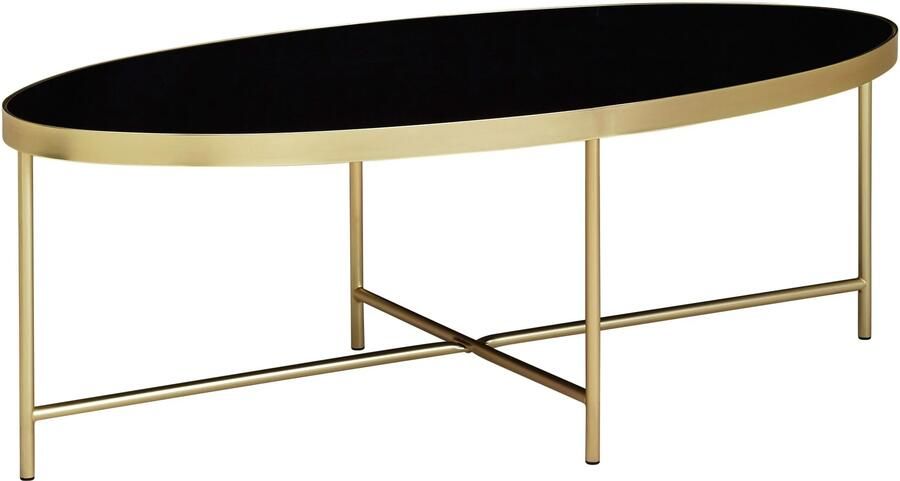 Wohnling Salontafel glas zwart 110 cm