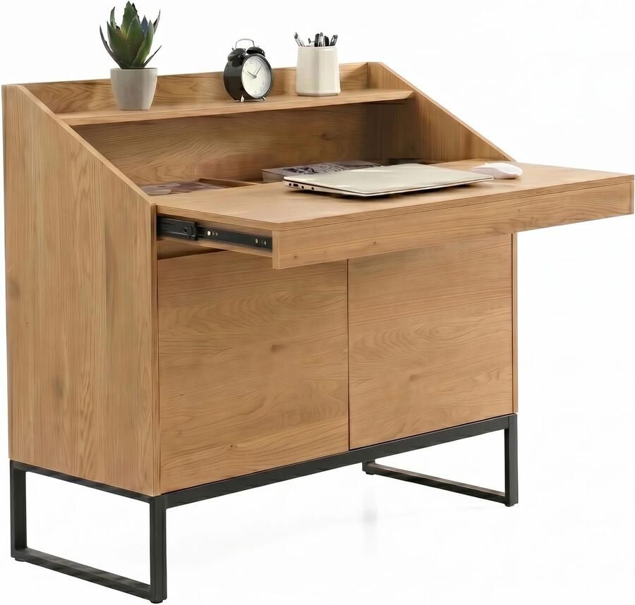 Wohnling Secretaire eiken uitschuifbaar 100 cm