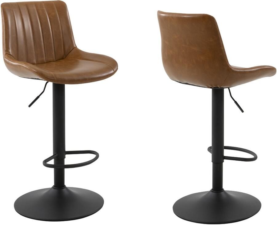 Acaza Barkruk BARTELD 90>105 cm vintage bruin