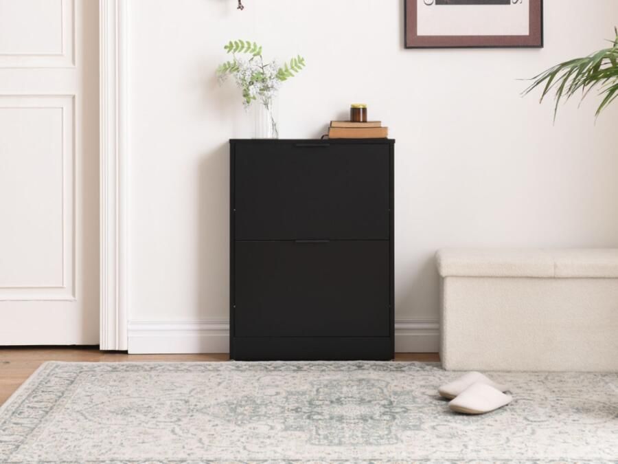 Acaza Schoenenkast ARLA 2 deuren zwart