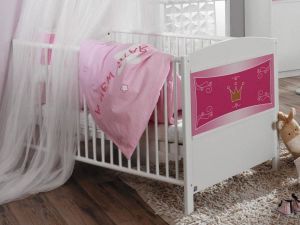 Mobistoxx Babybed PIPA 70x140 cm wit roze