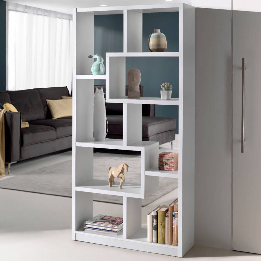 Mobistoxx Boekenkast SPLITZ 181x90x29 cm wit