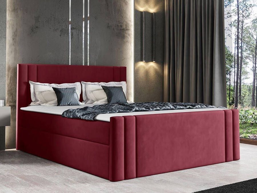 Mobistoxx Boxspring CARMELO 160x200 cm bordeaux