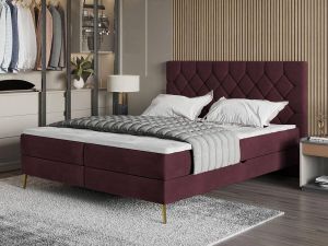 Mobistoxx Boxspring LACTAMA 140x200 cm bordeaux