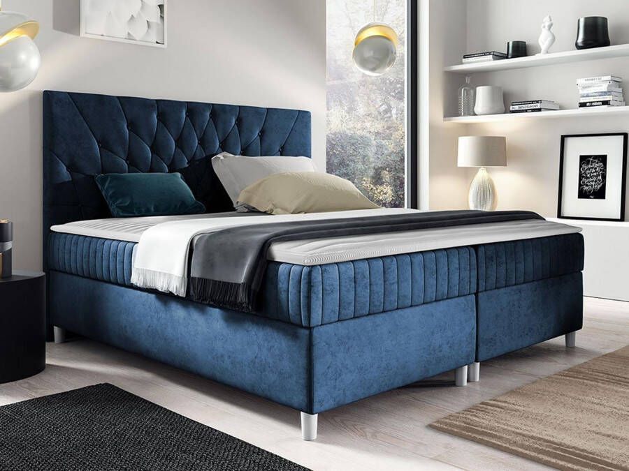 Mobistoxx Boxspring PRODIGY 140x200 cm blauw