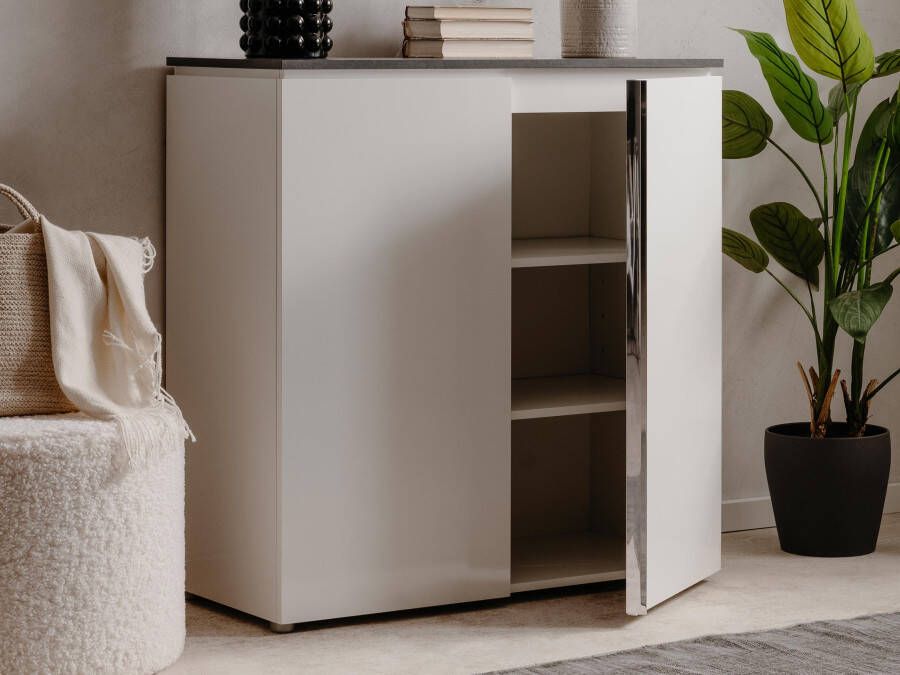 Mobistoxx Commode BRETON 2 deuren hoogglans wit matera