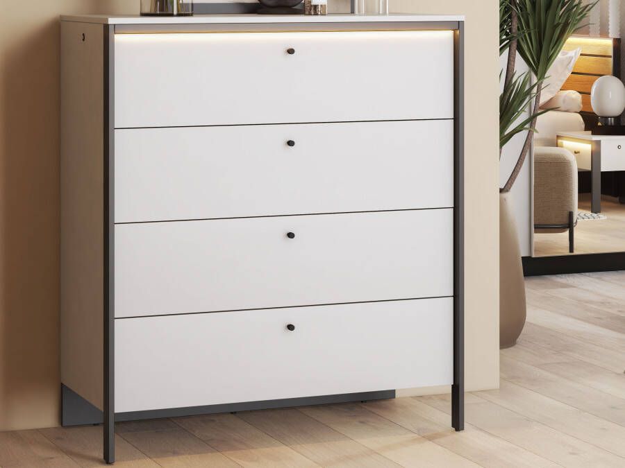 Mobistoxx Commode GRIZOU 4 lades grijs