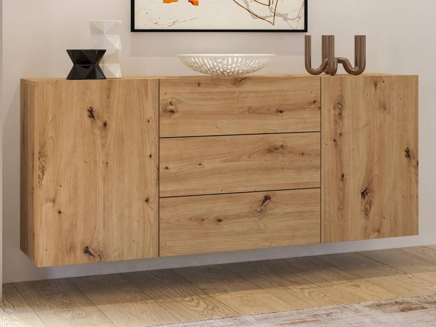 Mobistoxx Dressoir AVATAR 2 deuren 3 lades artisan eik