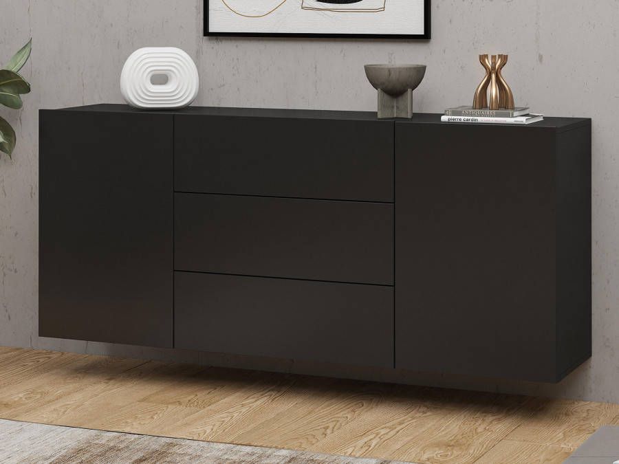 Mobistoxx Dressoir AVATAR 2 deuren 3 lades zwart