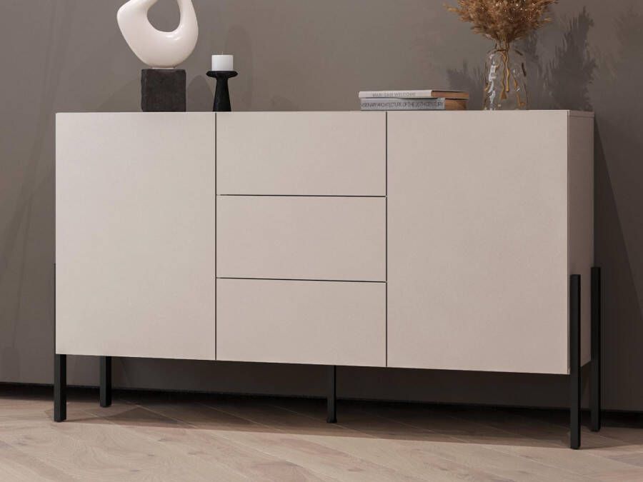 Mobistoxx Dressoir JUKAMI 2 deuren 3 lades 150 cm kasjmier