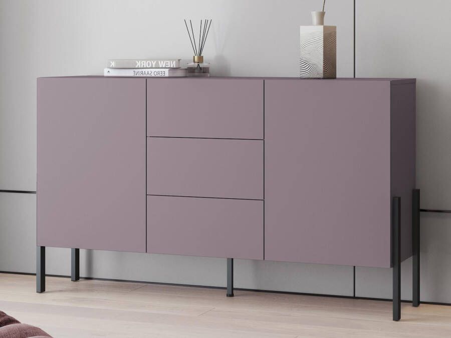 Mobistoxx Dressoir JUKAMI 2 deuren 3 lades 150 cm pruim